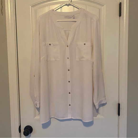 Susan Graver Tops - Susan Graver Women's White Long Sleeve Button Down Top Size 22W NWOT
